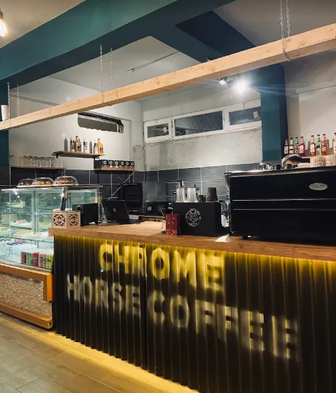 Chrome horse coffee